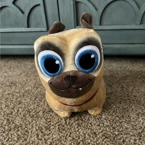 Disney Puppy Dog Pals Rolly Stuffed Animal with Big Blue Eyes
